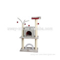 large size cat tree house with sisal and wooden small house